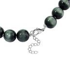 Simuliertes flexibles grünes Katzenauge Armband und 45+5cm Halskette