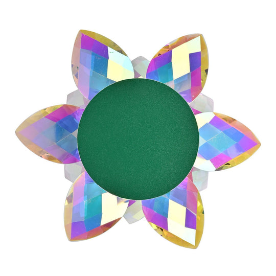 Kristallklare Lotusblume Kerzenhalter mit Drehsockel 18x7,5 cm