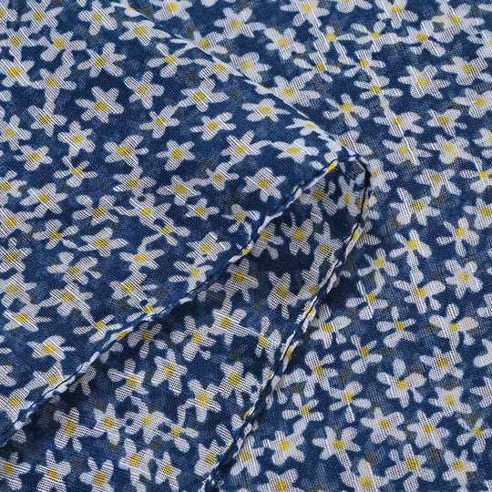 Dreifarbiger Patchwork-Schal mit schönem Blumenmuster Einheitsgröße, 100% Polyester, 87x180 cm