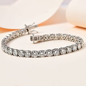 D'Joy Moissanit Armband ca. 18.5 cm 925 Silber Platiniert ca. 13,63 ct.
