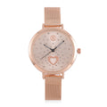 Weißer Kristall Uhren 8.5 cm Reiner Edelstahl Std Rose