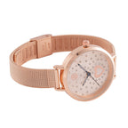 Weißer Kristall Uhren 8.5 cm Reiner Edelstahl Std Rose