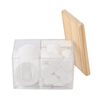 NaturPur Öko-Badezimmer Komplettset, Hochwertige PS-Schale mit Holzdeckel, Größe: 14x10x9,3 cm