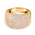 Weißer Zirkonia Ring, (Größe 16.00), goldfarben, ca. 2.00 ct