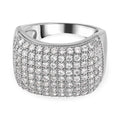 Weißer Zirkonia Ring, (Größe 16.00), ca. 3.00 ct, silberfarben 3.00 ct