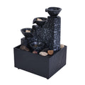 Mini Wasserbrunnen 4-stufig, 2xAA Batterie (nicht inkl.), Größe 11x9x17 cm