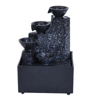Mini Wasserbrunnen 4-stufig, 2xAA Batterie (nicht inkl.), Größe 11x9x17 cm