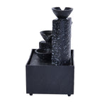 Mini Wasserbrunnen 4-stufig, 2xAA Batterie (nicht inkl.), Größe 11x9x17 cm