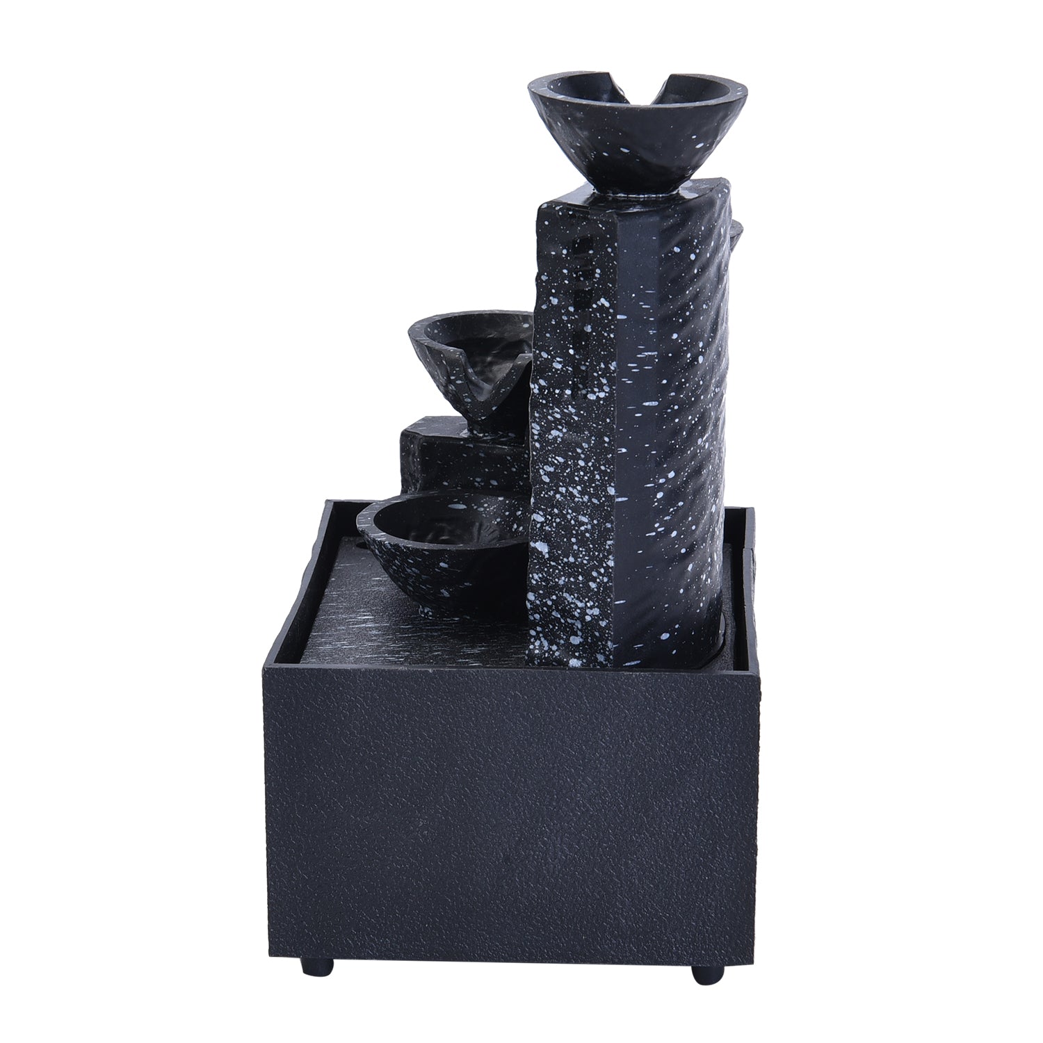 Mini Wasserbrunnen 4-stufig, 2xAA Batterie (nicht inkl.), Größe 11x9x17 cm