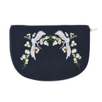 Schmuck Organizer mit besticktem Muster, Schwarz