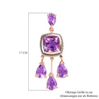 AA Rose De France Amethyst Ohrringe, 925 Silber rosévergoldet ca. 9.19 ct