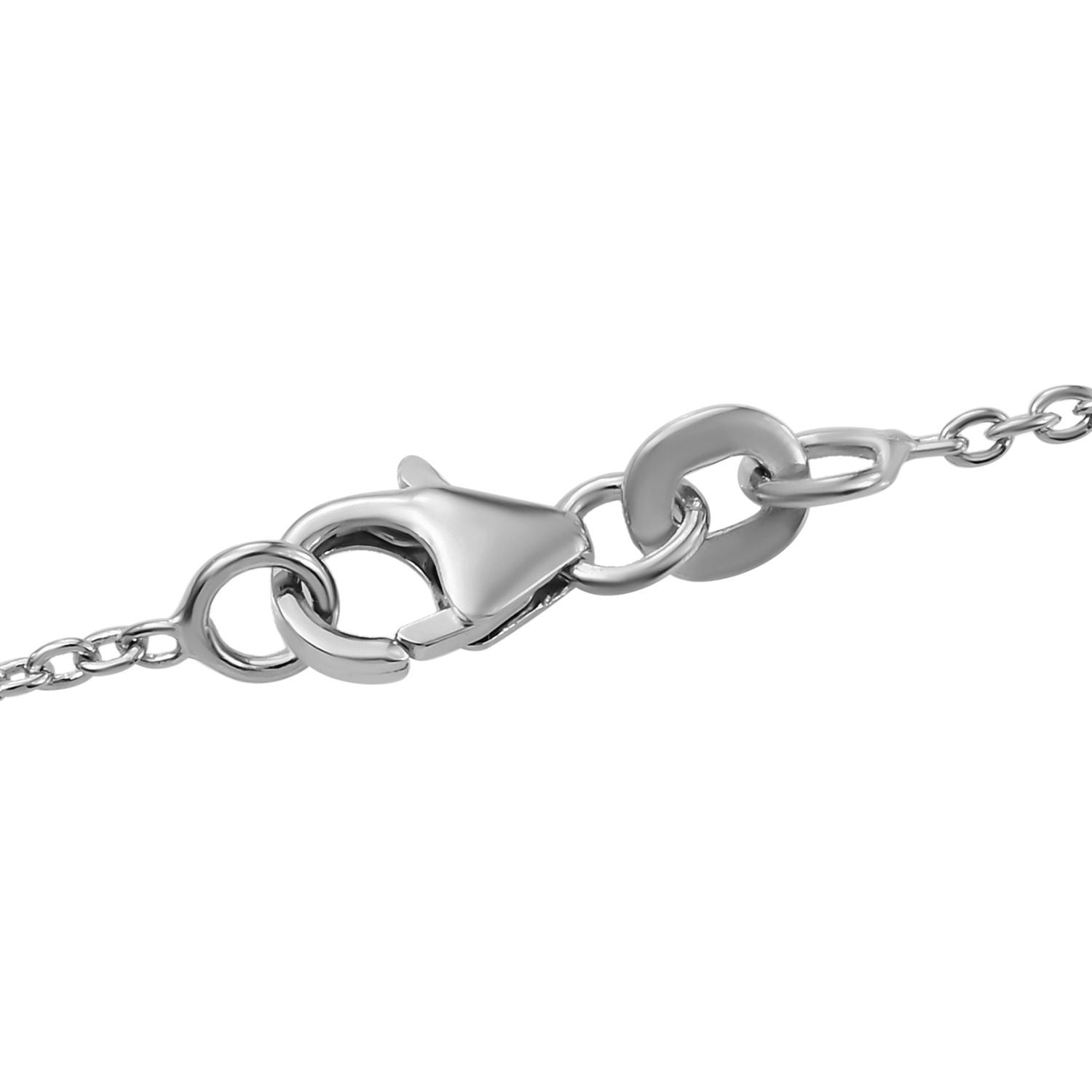 Magenta Rosa Quarz Triplette Halskette ca. 45 cm 925 Silber platiniert ca. 1.14 ct