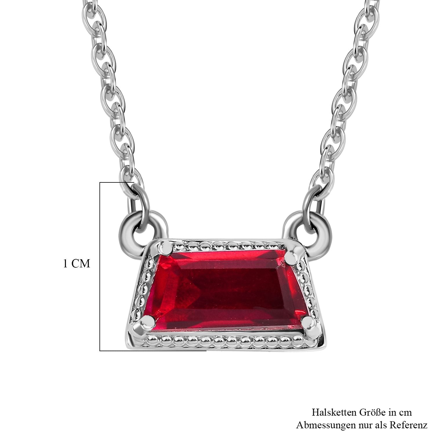 Magenta Rosa Quarz Triplette Halskette ca. 45 cm 925 Silber platiniert ca. 1.14 ct