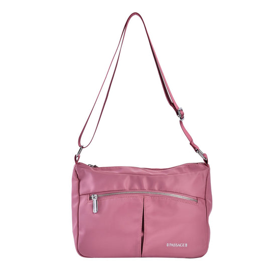 Wasserdichte Crossbody-Tasche aus Hochwertiges Nylon mit RFID schutz, 120 cm Schulterriemen, 29x20x10 cm, Elfenbein