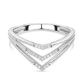Weißer Diamant Ring, 925 Silber platiniert (Größe 16.00) ca. 0.10 ct
