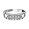 Weißer Diamant P3 Ringe 925 Silber platiniert (Größe 17.00) ca. 0.25 ct