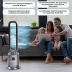 Homesmart - Multifunktionaler Ventilator mit LED-Licht und Wärmefunktion, 1000/2000W