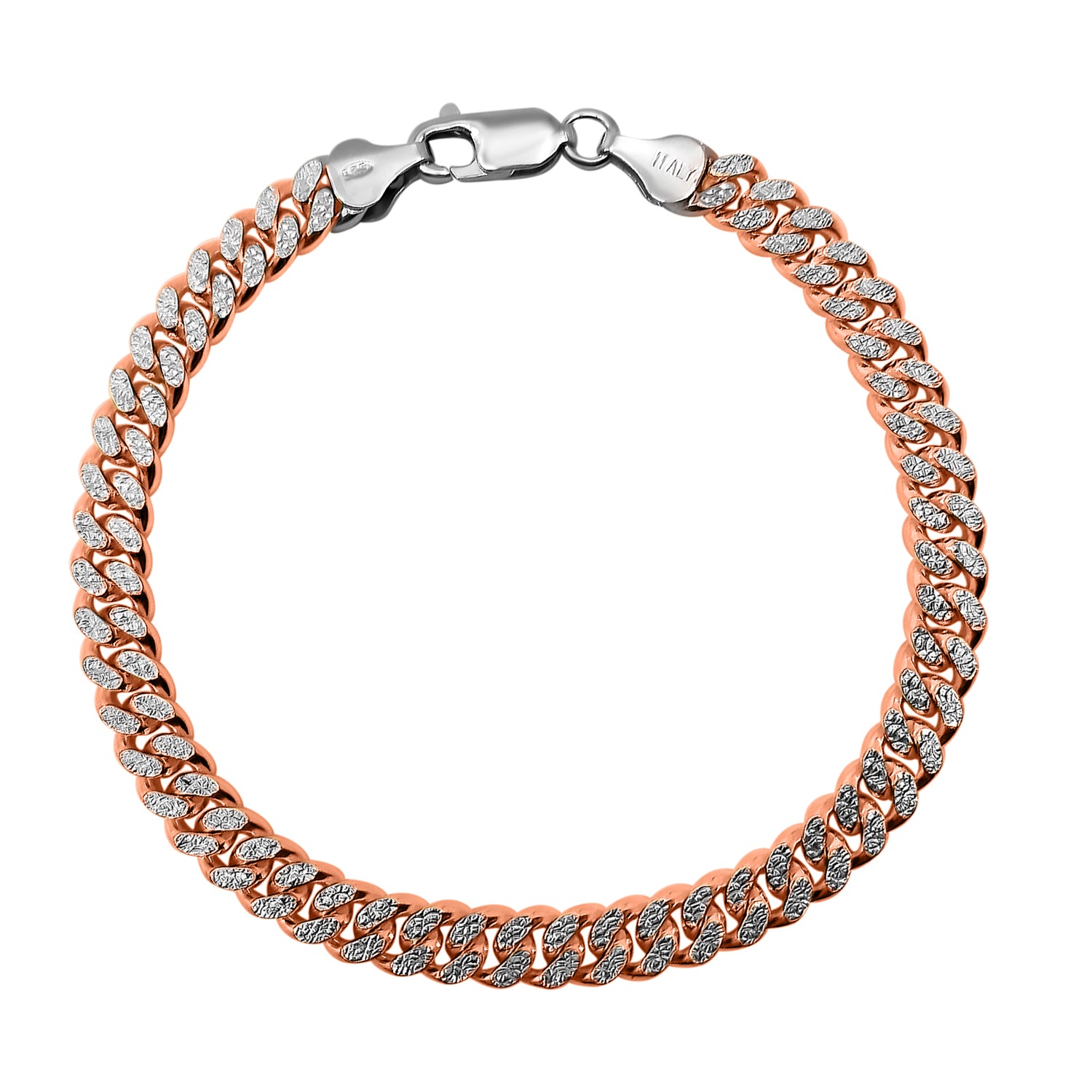 Italienisches 925 Silber rosévergoldet Kette, ca. 50 cm, ca. 46,98g
