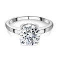 VS Moissanit Ring 925 Silber Platiniert (Größe 19.00) ca. 2,06 ct