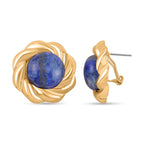 Rosenquarz, Roter Achat Ohrringe, gelbfarben ca. 6.00 ct