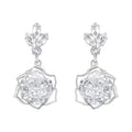 Weißer Zirkonia Ohrringe Reines Messing ca. 5.00 ct