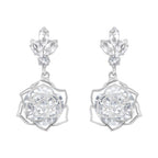 Weißer Zirkonia Ohrringe Reines Messing ca. 5.00 ct