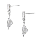 Weißer Zirkonia Ohrringe Reines Messing ca. 5.00 ct