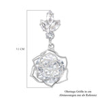 Weißer Zirkonia Ohrringe Reines Messing ca. 5.00 ct