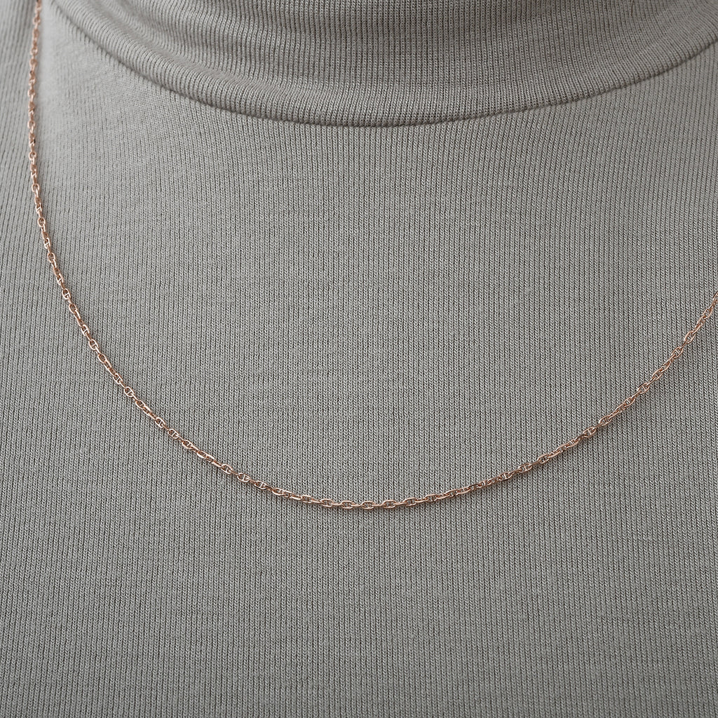 Mariner Kette, 925 Silber rosévergoldet, ca. 50 cm, ca. 2,20g