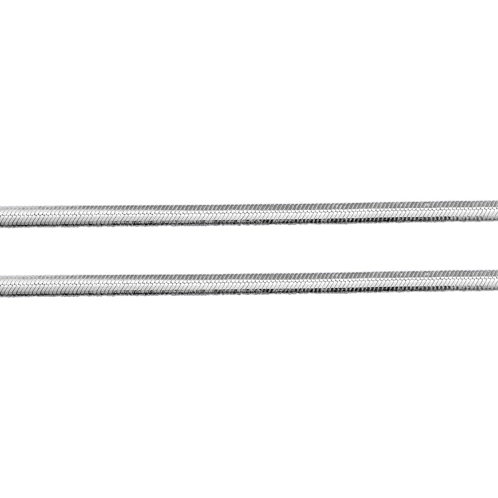 Italienische 925 Silber Fischgrät Flachkette, ca. 45 cm, ca. 6,43g