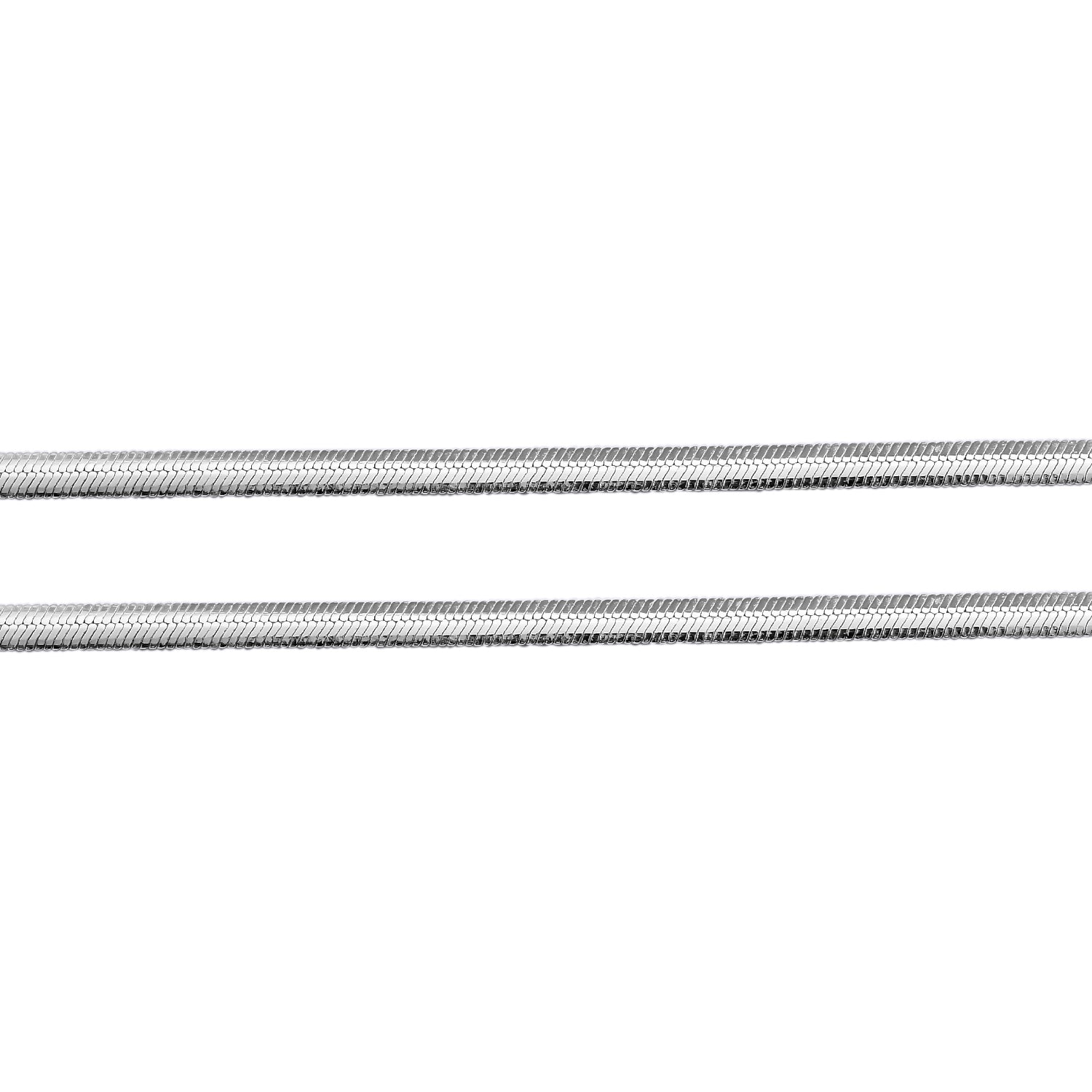 Italienische 925 Silber Fischgrät Flachkette, ca. 45 cm, ca. 6,43g