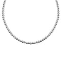 Italianische 925 Silber rhodiniert Kugelkette, ca. 50 cm, ca. 14,79g