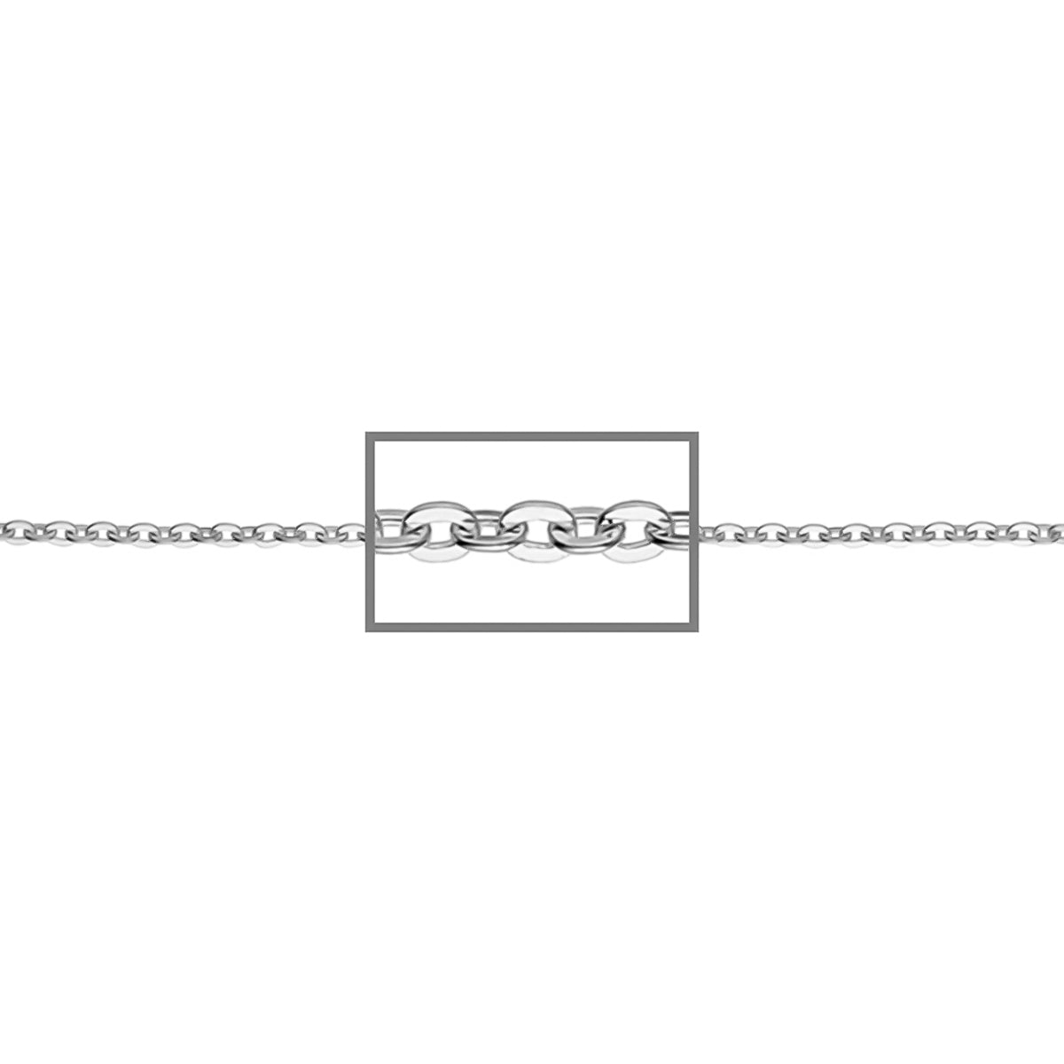 925 Silber rhodiniert Kette, ca. 50 cm