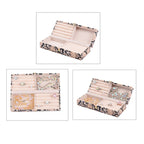 2er-Set, Schmuckkasten mit Reise-Etui aus Kunstleder mit Python-Prägung, 24x19x9 und 22x17x3 cm, Elfenbein