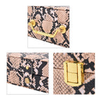 2er-Set, Schmuckkasten mit Reise-Etui aus Kunstleder mit Python-Prägung, 24x19x9 und 22x17x3 cm, Elfenbein