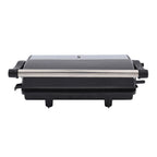 HOMESMART - 2 Scheiben-Kontaktgrill mit Antihaftbeschichtung, Größe 17,5x22,5x9,5 cm, Schwarz