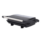 HOMESMART - 2 Scheiben-Kontaktgrill mit Antihaftbeschichtung, Größe 17,5x22,5x9,5 cm, Schwarz