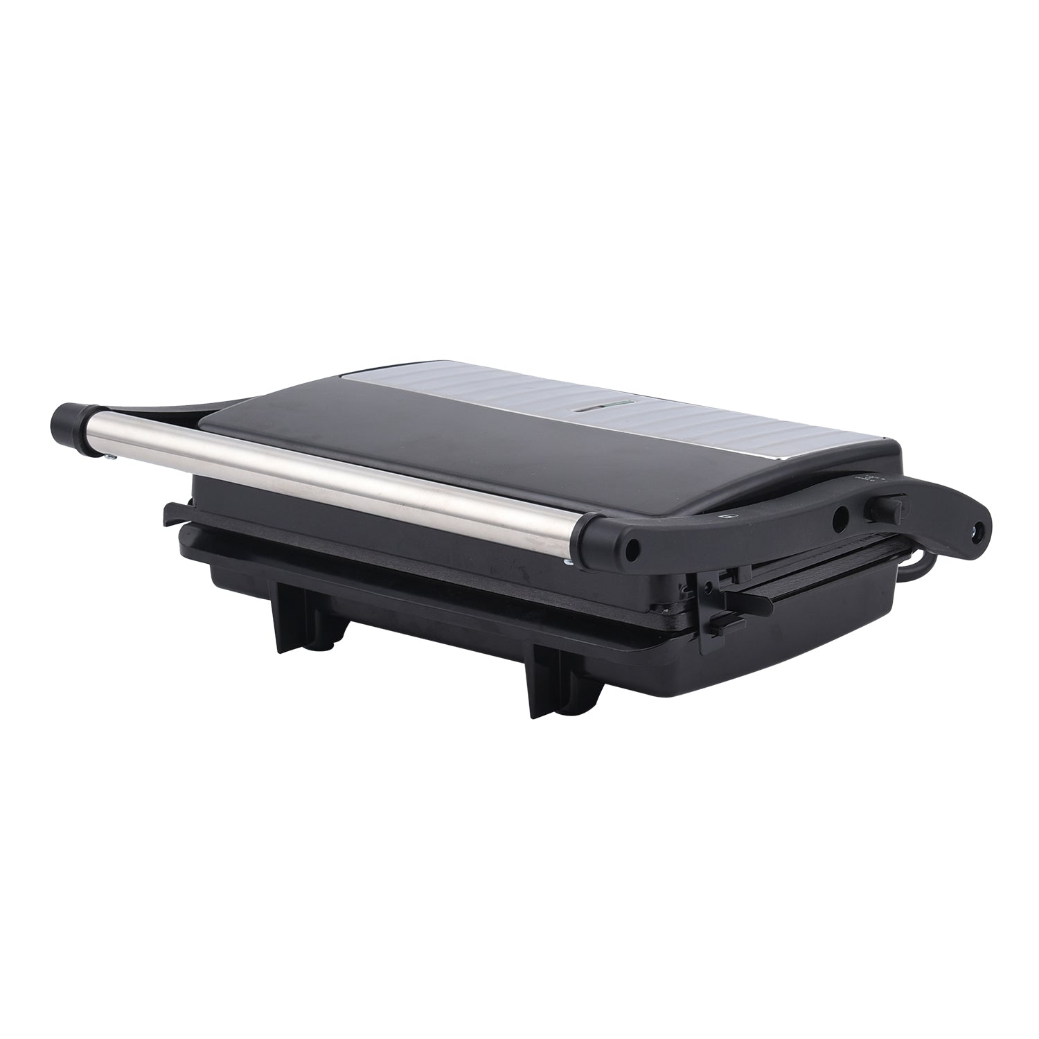 HOMESMART - 2 Scheiben-Kontaktgrill mit Antihaftbeschichtung, Größe 17,5x22,5x9,5 cm, Schwarz