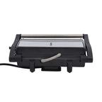 HOMESMART - 2 Scheiben-Kontaktgrill mit Antihaftbeschichtung, Größe 17,5x22,5x9,5 cm, Schwarz