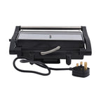 HOMESMART - 2 Scheiben-Kontaktgrill mit Antihaftbeschichtung, Größe 17,5x22,5x9,5 cm, Schwarz
