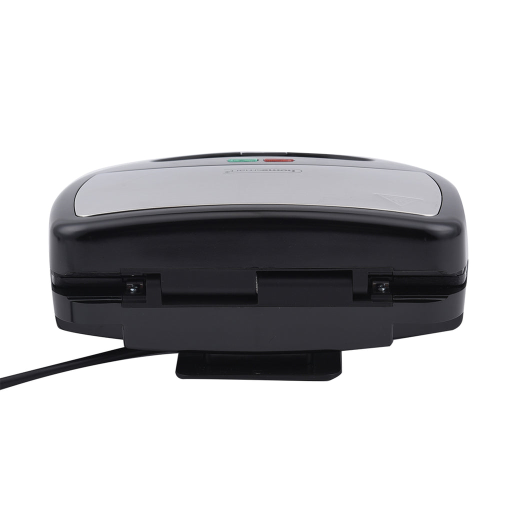 HOMESMART - tragbarer Sandwichmaker mit 3 austauschbaren Einsätzen, Größe 24x23x9 cm, Schwarz
