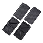 HOMESMART - tragbarer Sandwichmaker mit 3 austauschbaren Einsätzen, Größe 24x23x9 cm, Schwarz