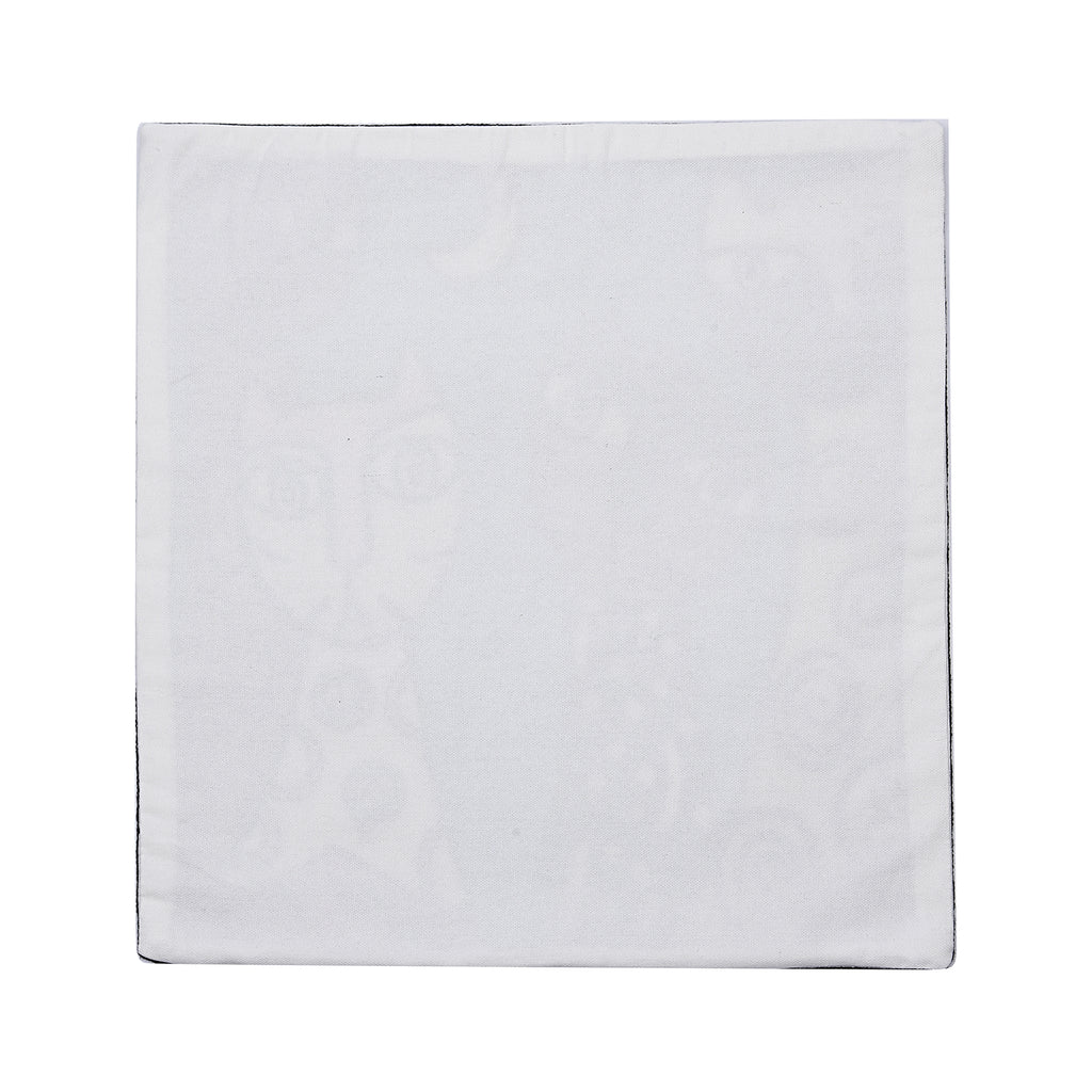 Kissenbezug mit Picasso-inspirierter Stickerei, 100% Baumwolle, 43x43cm, Gesichter