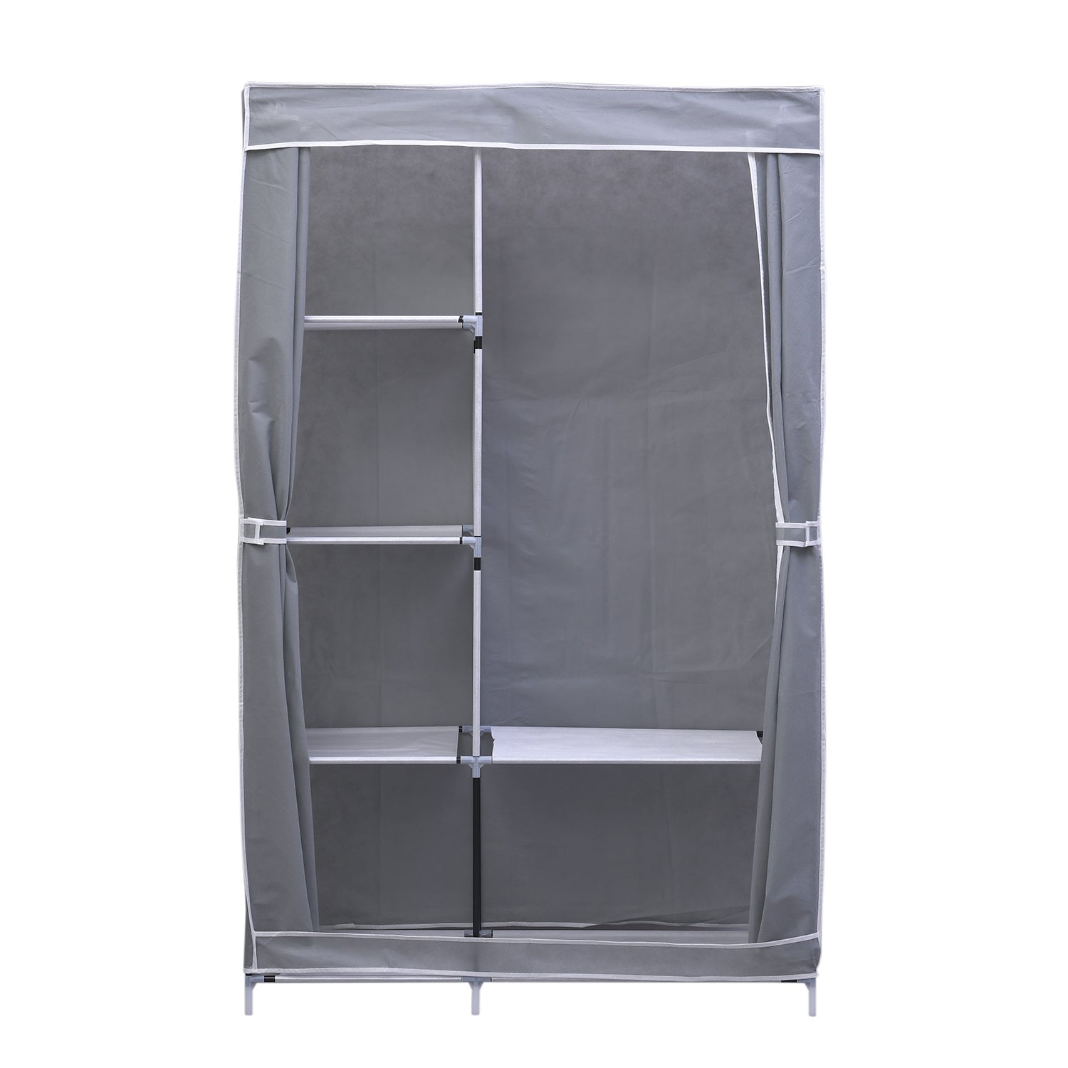 Klappbarer Kleiderschrank, Größe 105x45x175 cm, Silber