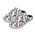 Superweiche Memory Foam Hausschuhe, Leopardenmuster, Größe 38, Weiß und Schwarz
