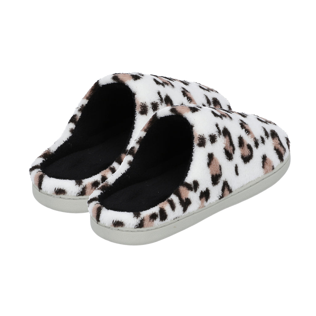 Superweiche Memory Foam Hausschuhe, Leopardenmuster, Größe 38, Weiß und Schwarz