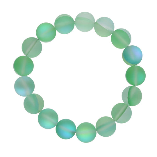Rosafarbener Glas-Armband, 17 cm