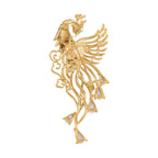 Mehrfarbiger Kristall Brosche, goldfarben