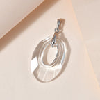 Kristall Anhänger, 925 Silber platiniert