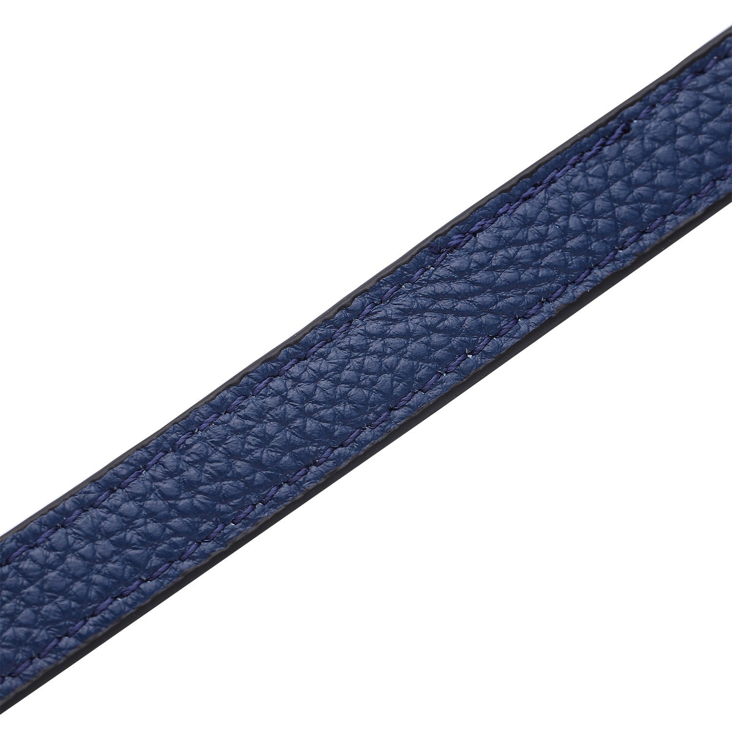 Brillenkette mit 100% Lederband, Leopardenmuster, Dunkelblau und Gold